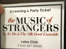 The Music Of Strangers invitation